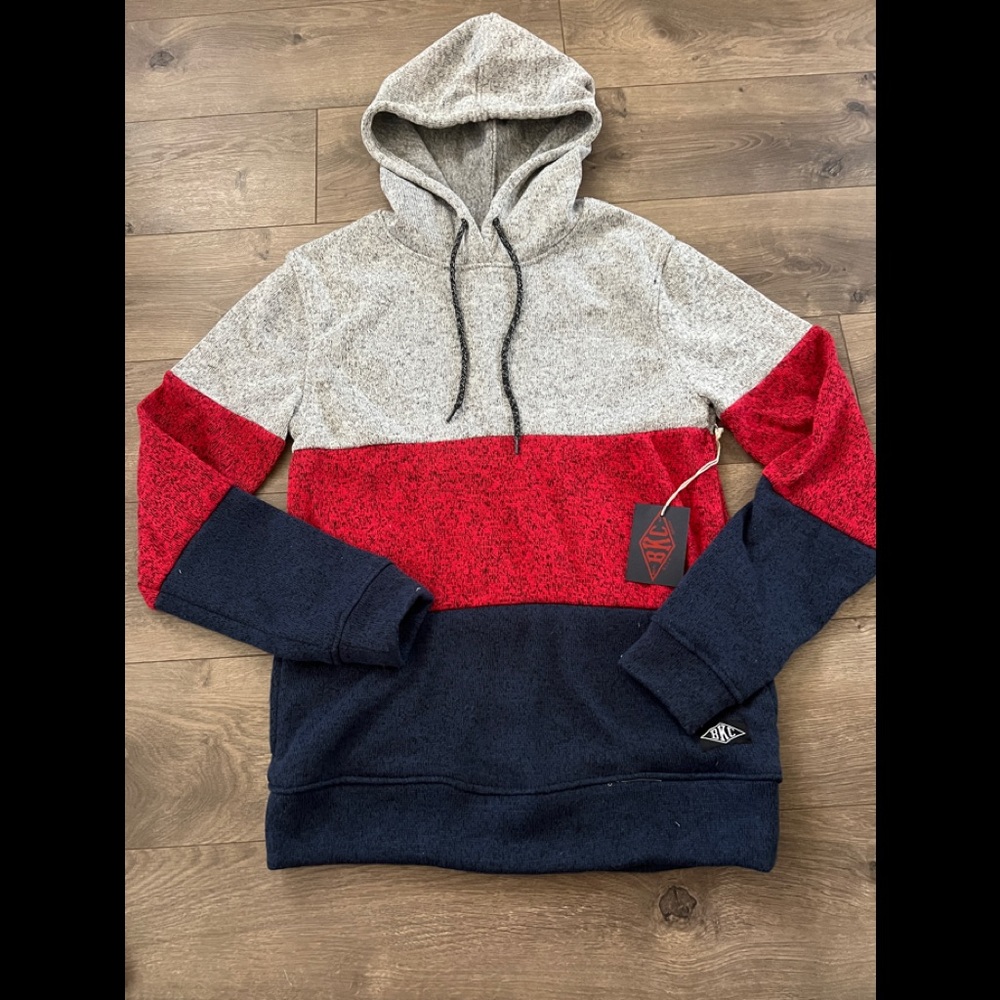 BKC Color Knit Hoodie Size Small New